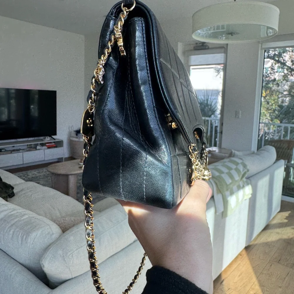 RARE Chanel Lucky Charm Chocolate Bar Flap Bag Black Gold 13 Series Collector - Picture 11 of 15